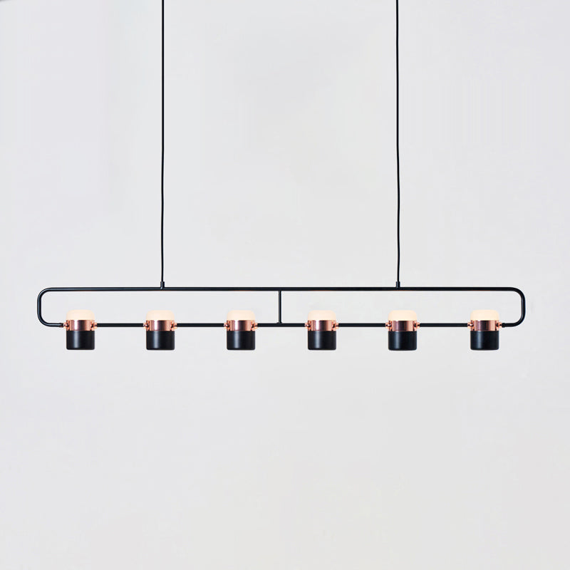 Contemporary Style Cylinder Island Light Fixtures Metal Pendant Light Fixtures