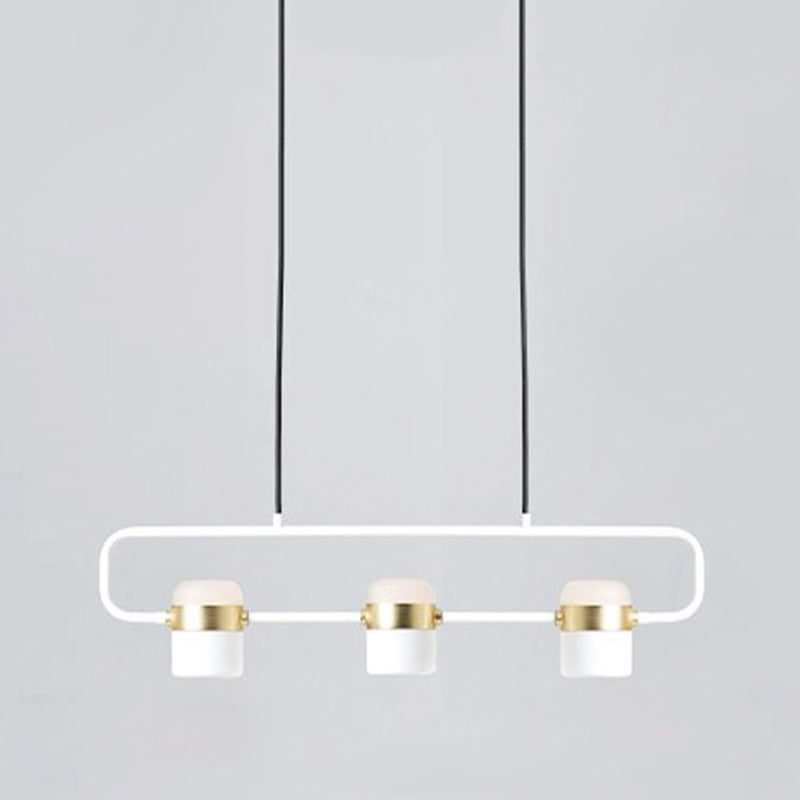 Contemporary Style Cylinder Island Light Fixtures Metal Pendant Light Fixtures