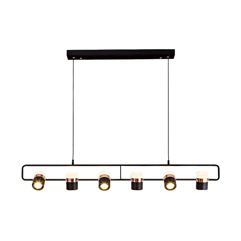 Contemporary Style Cylinder Island Light Fixtures Metal Pendant Light Fixtures