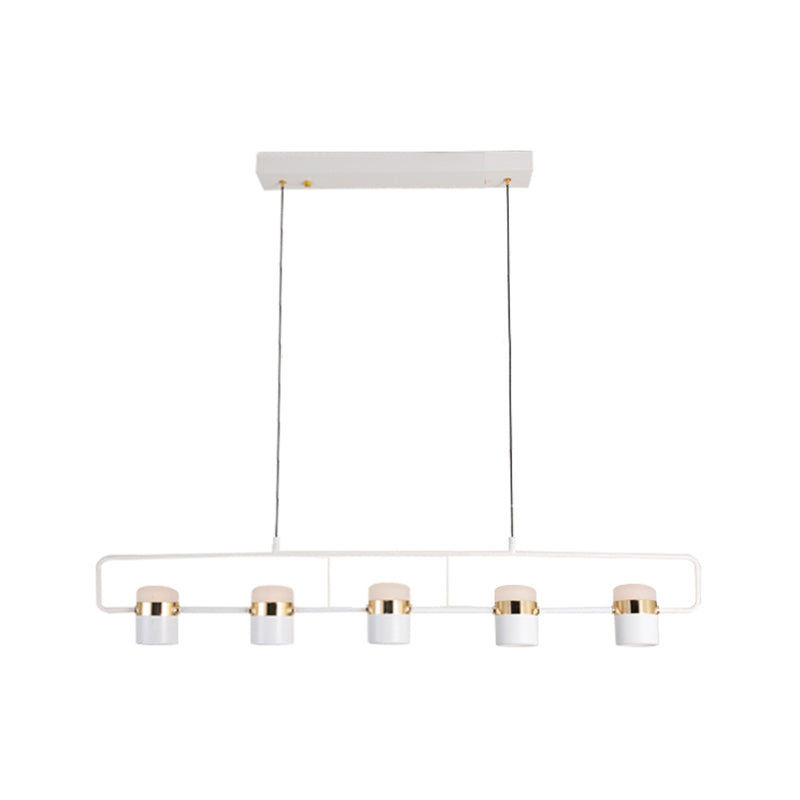 Contemporary Style Cylinder Island Light Fixtures Metal Pendant Light Fixtures