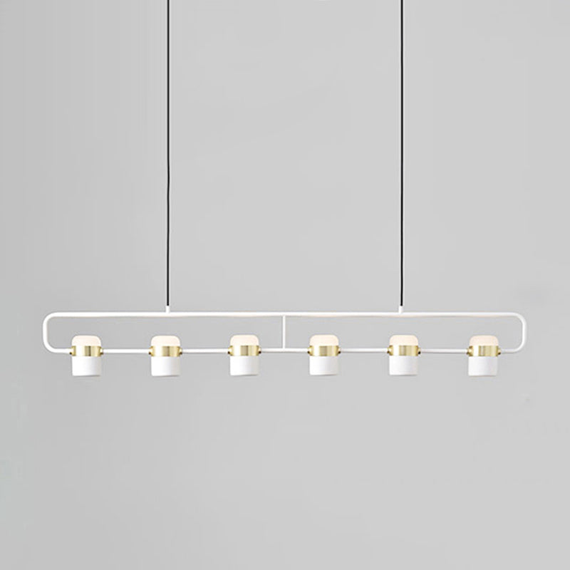 Contemporary Style Cylinder Island Light Fixtures Metal Pendant Light Fixtures