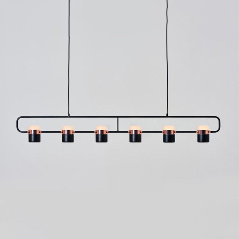 Contemporary Style Cylinder Island Light Fixtures Metal Pendant Light Fixtures