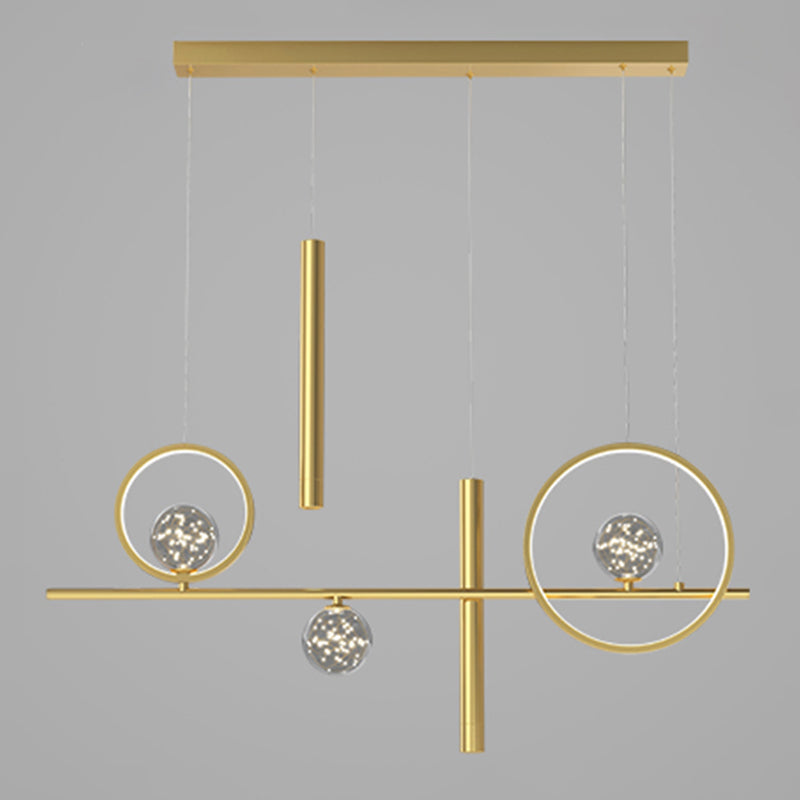 Contemporary Style Geometry Island Lighting Ideas Metal 7- Light Island Pendant Lights
