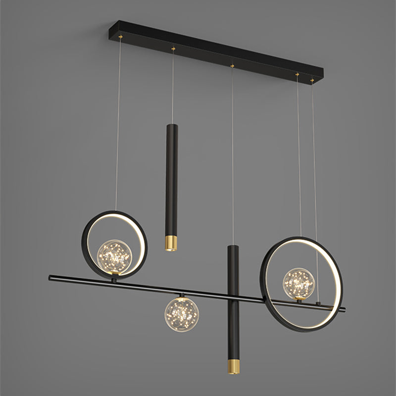 Contemporary Style Geometry Island Lighting Ideas Metal 7- Light Island Pendant Lights