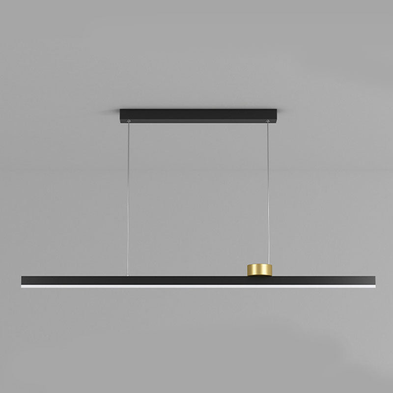 Black and Gold Bar Pendant Spotlight Postmodern LED Metal Island Light