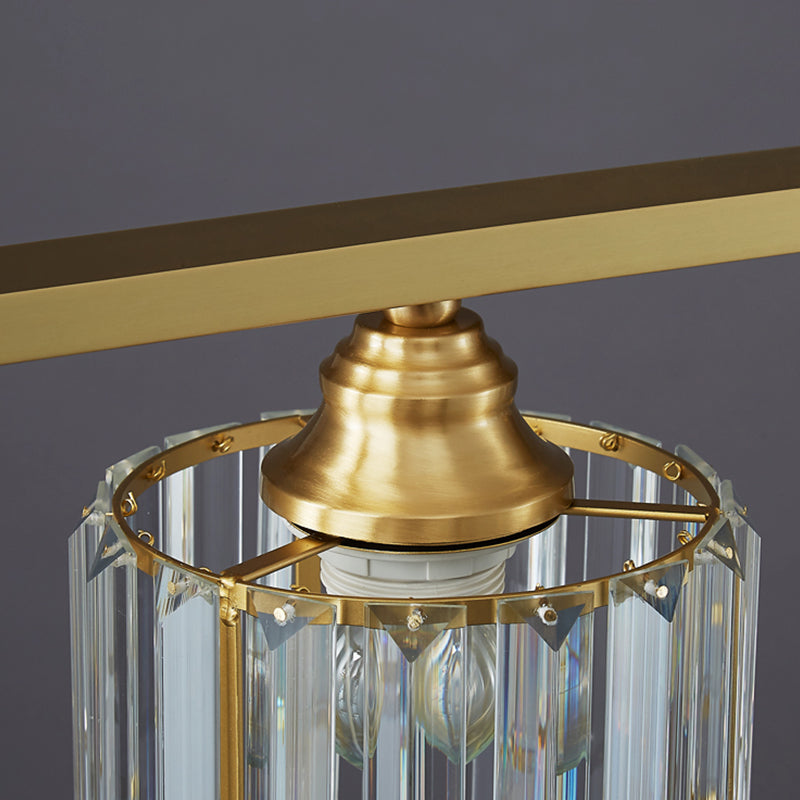 Contemporary Style Cylinder Shape Island Lights Crystal Island Lighting