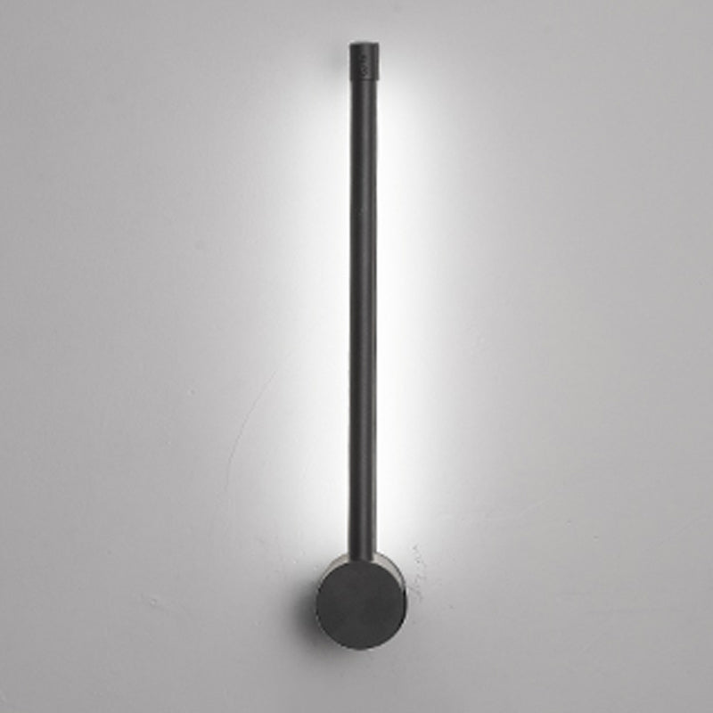 Metal Linear Shade Wall Sconce Modern Style 1- Light Wall Mounted Light in Black