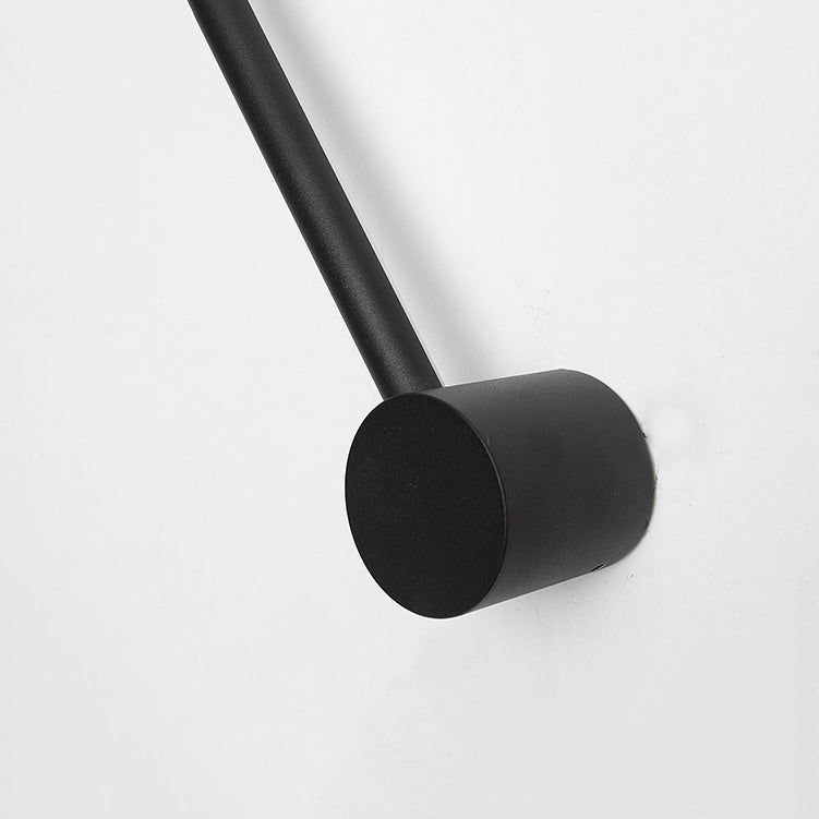 Metal Linear Shade Wall Sconce Modern Style 1- Light Wall Mounted Light in Black