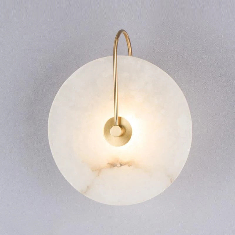 Modern Style Round Wall Mounted Lamps Stone 1 Light Wall Lighting Ideas