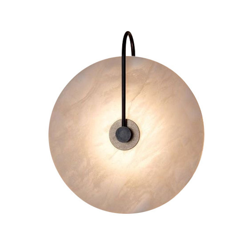 Modern Style Round Wall Mounted Lamps Stone 1 Light Wall Lighting Ideas