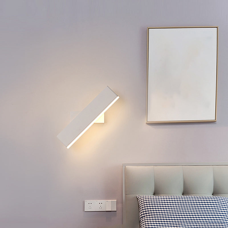 Modern Rotatable Wall Mount Light Simple Wall Sconce Light with Acrylic Shade for Bedroom
