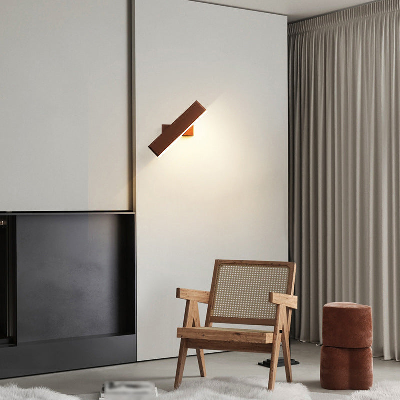 Modern Rotatable Wall Mount Light Simple Wall Sconce Light with Acrylic Shade for Bedroom