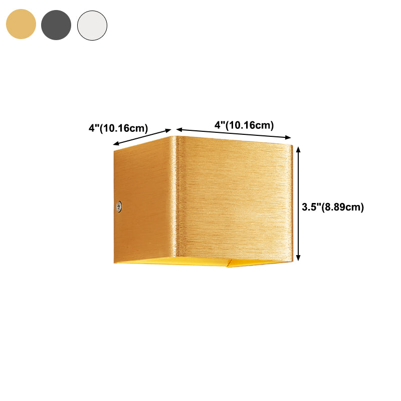 Simple Wall Mount Light Modern LED Wall Sconce Light with Metal Shade for Bedroom