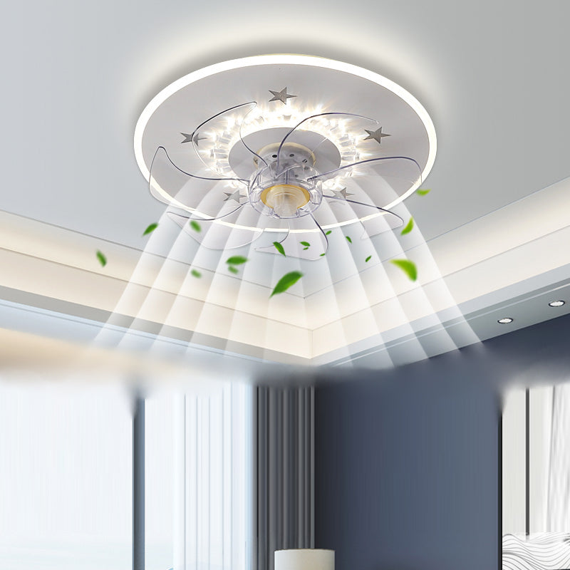 Modern Style Ceiling Fan Lighting Metal 2 Light Ceiling Fan Lighting for Bedroom