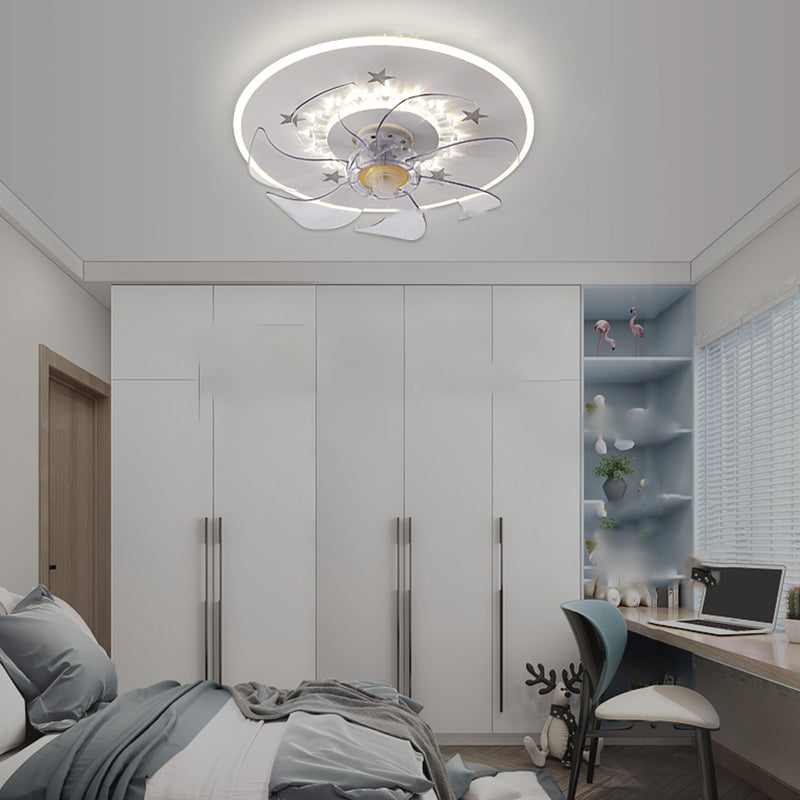 Modern Style Ceiling Fan Lighting Metal 2 Light Ceiling Fan Lighting for Bedroom