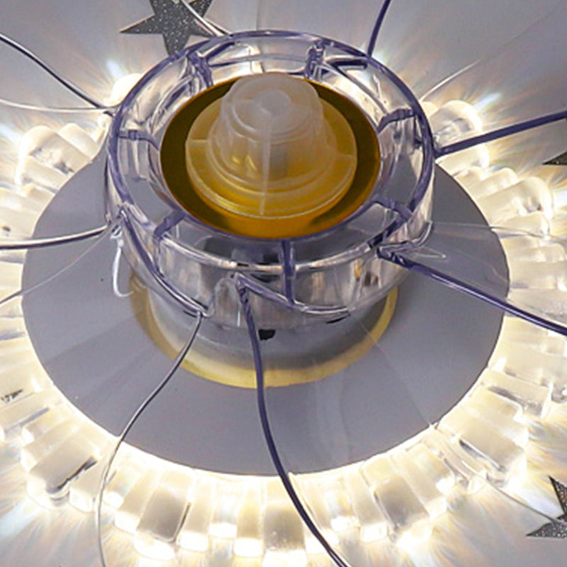 Modern Style Ceiling Fan Lighting Metal 2 Light Ceiling Fan Lighting for Bedroom