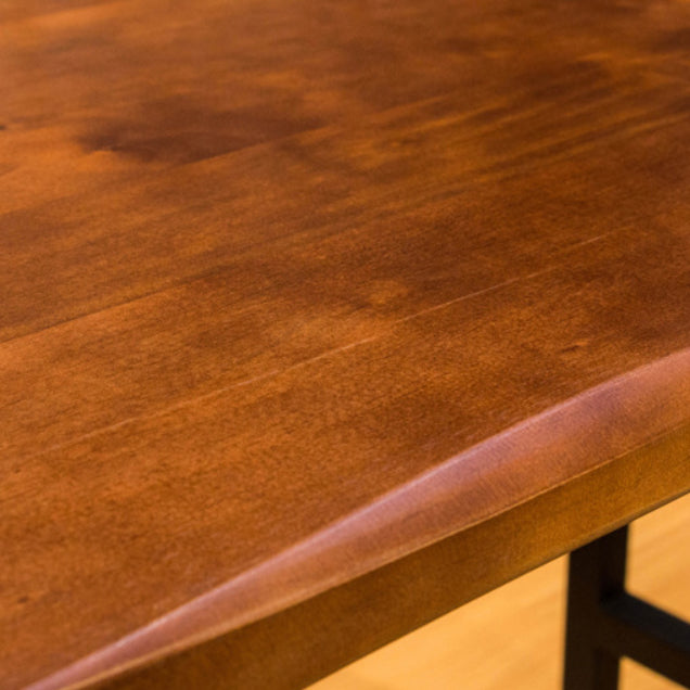 Pine Wood Bar Dining Table Industrial Rectangle Bar Table with Trestle for Cafe