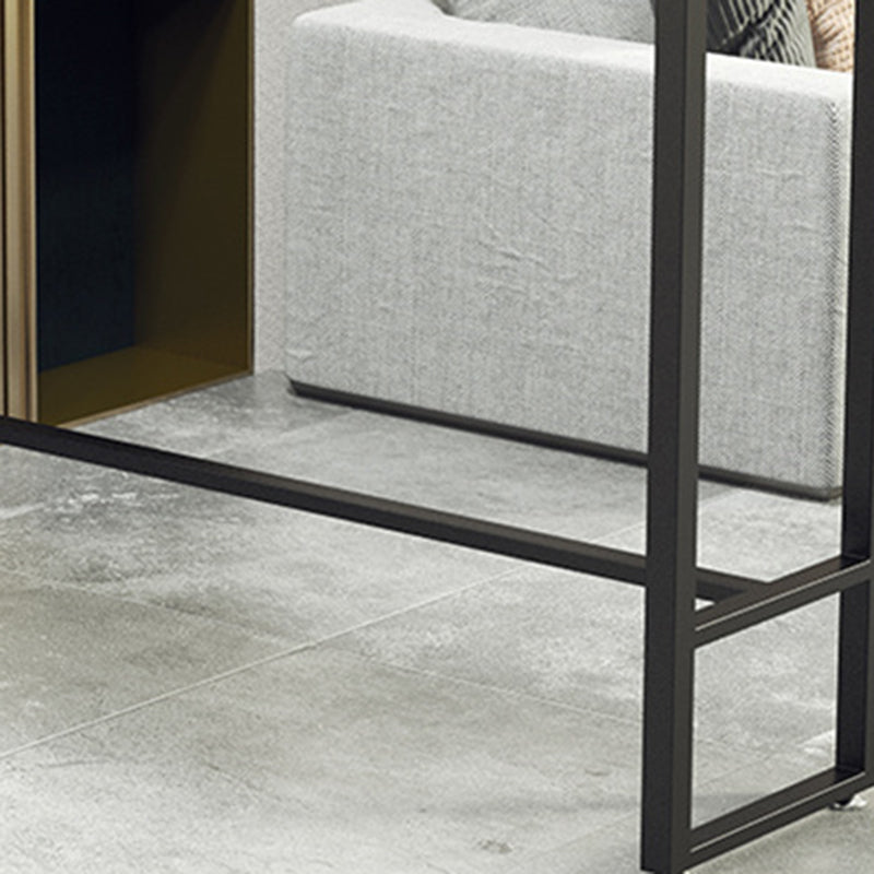 Indoor Event and Cocktail Table Industrial Marble Footrest Bar Height Table