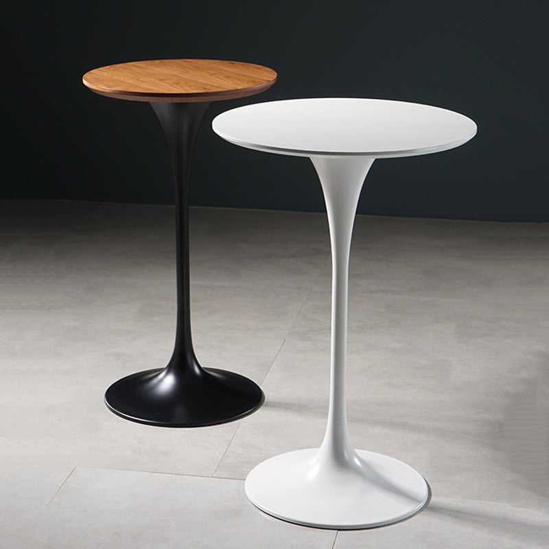 Pedestal Bar Wine Table Industrial Metal Round Pub Height Dining Table for Coffee Shop