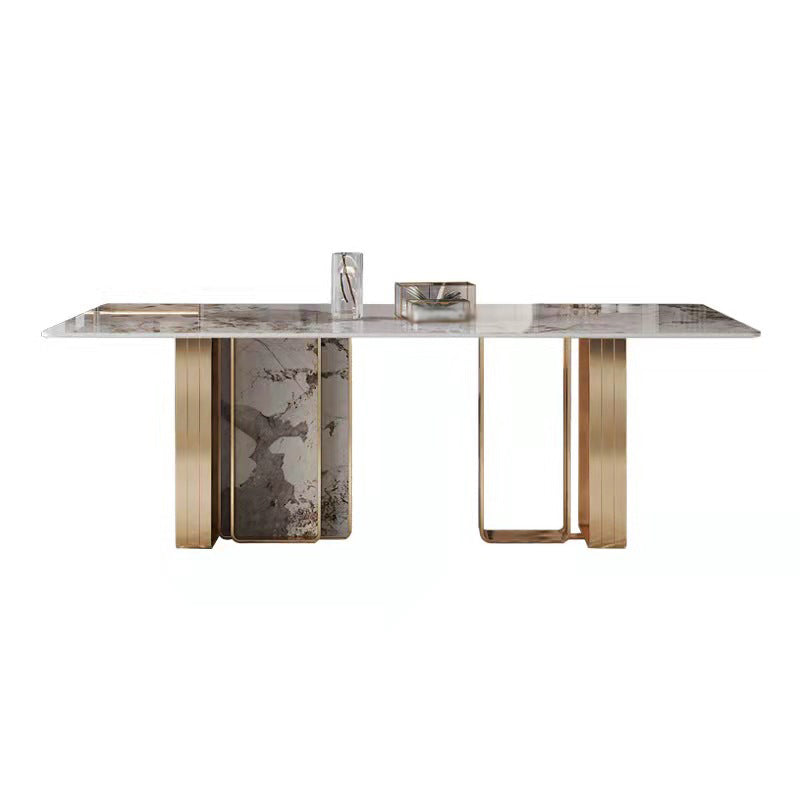 Luxury Sintered Stone Dining Set Rectangle 1/2/5/6/7 Pieces Dining Room Table Set