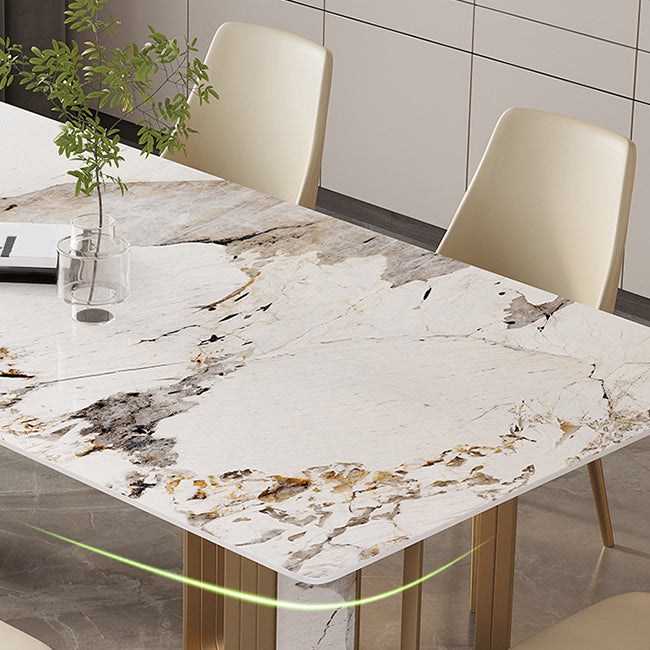 Luxury Sintered Stone Dining Set Rectangle 1/2/5/6/7 Pieces Dining Room Table Set