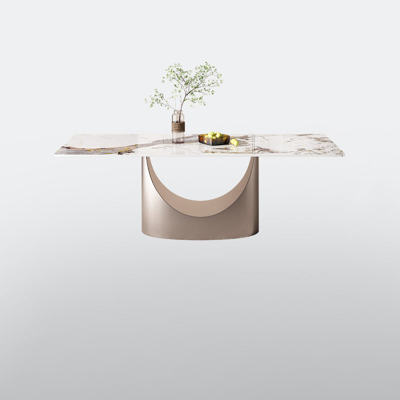 Luxury Sintered Stone Dining Set Rectangle 1/4/5/7/9 Pieces Dining Room Table Set