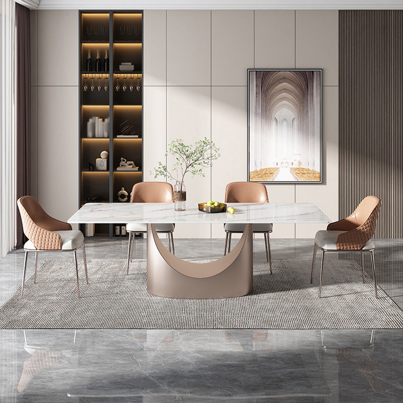 Luxury Sintered Stone Dining Set Rectangle 1/4/5/7/9 Pieces Dining Room Table Set
