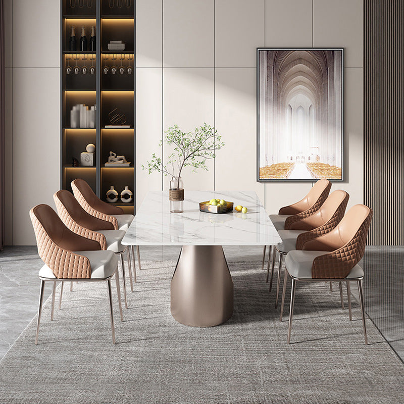 Luxury Sintered Stone Dining Set Rectangle 1/4/5/7/9 Pieces Dining Room Table Set