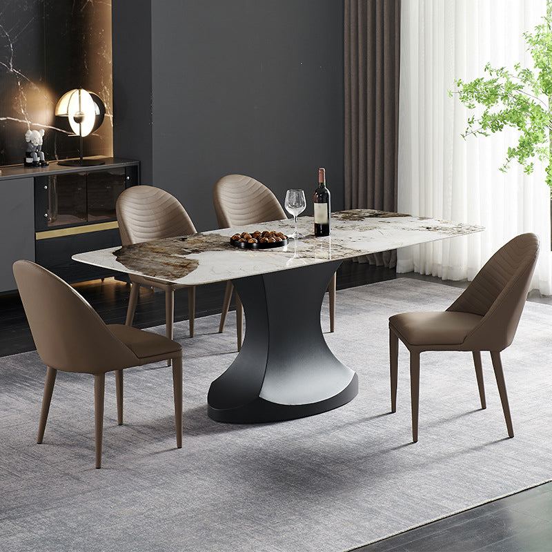 Modern Rectangle Sintered Stone Dining Table Set 1/3/4/5/7 Pieces Dining Set for Home Use