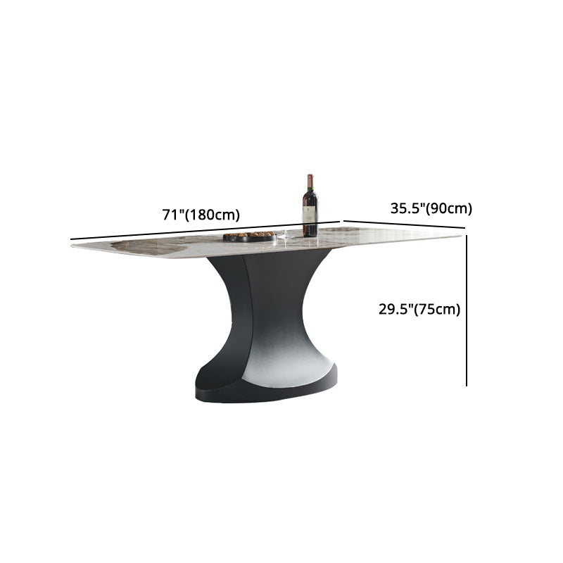 Modern Rectangle Sintered Stone Dining Table Set 1/3/4/5/7 Pieces Dining Set for Home Use