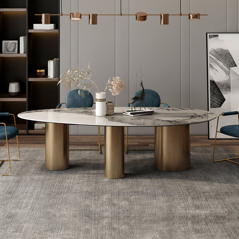 Glam Style Sintered Stone Dining Set 1/3/4/5/6 Pieces Dining Set for Dining Areas