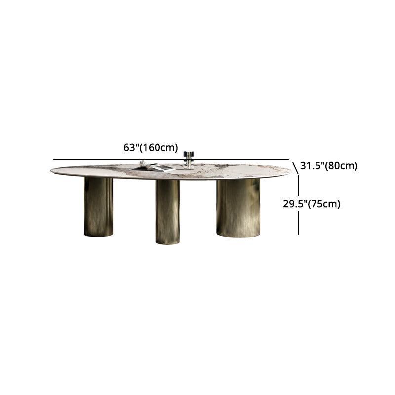 Glam Style Sintered Stone Dining Set 1/3/4/5/6 Pieces Dining Set for Dining Areas