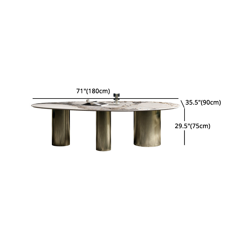 Glam Style Sintered Stone Dining Set 1/3/4/5/6 Pieces Dining Set for Dining Areas