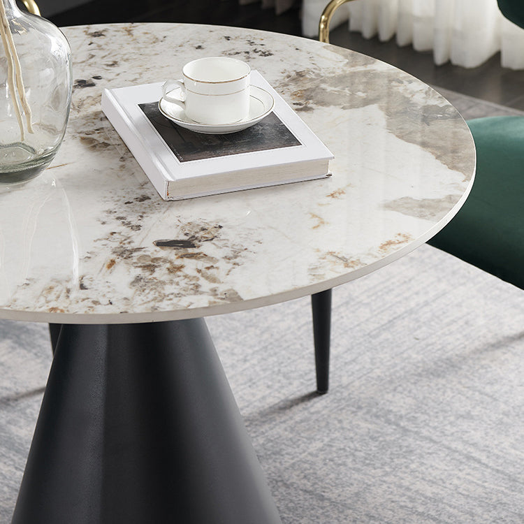 Glam Round Sintered Stone Dining Table Set 1/2/3/4 Pieces Dining Set for Home Use