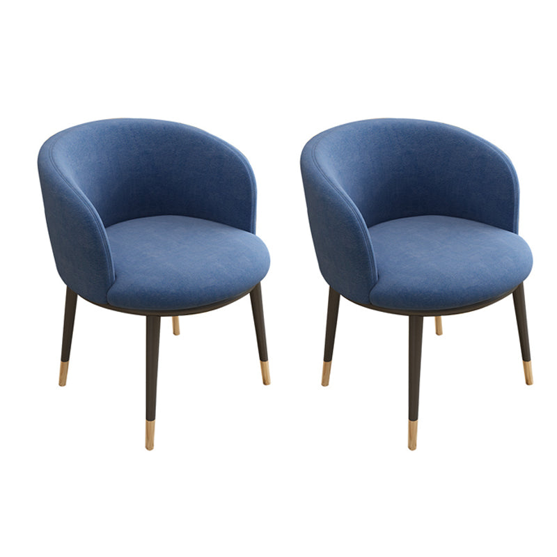 Faux Leather Contemporary Dining Chair with 4 Legs Matte Finish Solid Back Chair