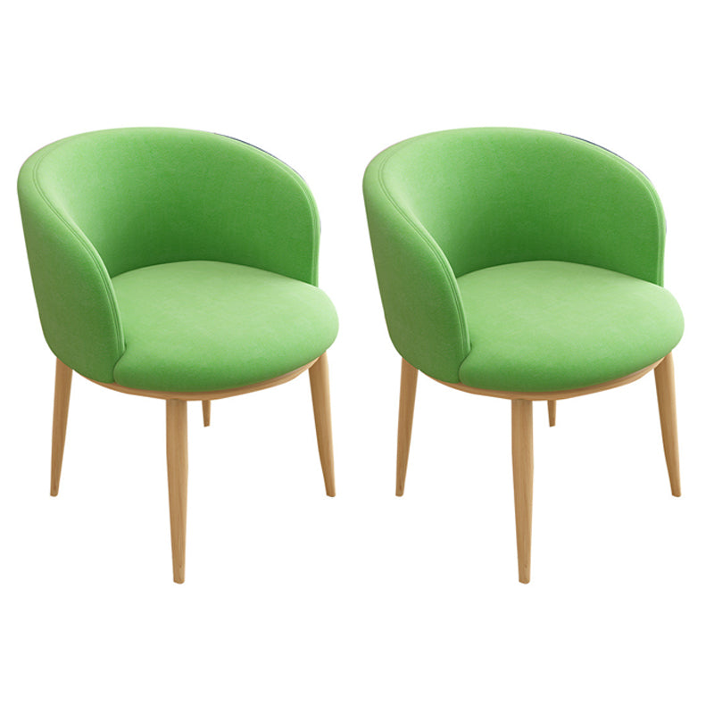 Faux Leather Contemporary Dining Chair with 4 Legs Matte Finish Solid Back Chair
