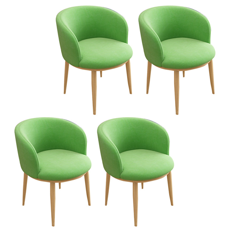 Faux Leather Contemporary Dining Chair with 4 Legs Matte Finish Solid Back Chair