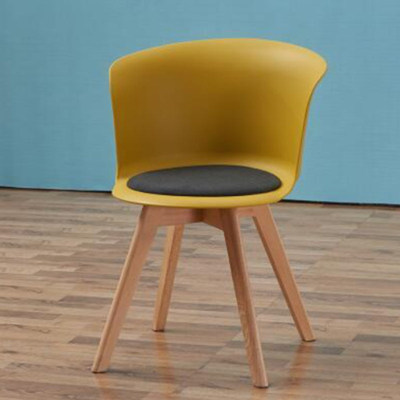 Contemporary Style Side Chair Oak Solid Wood Dining Side Chair