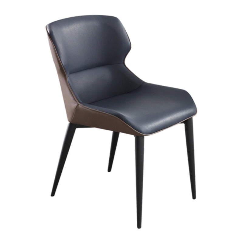 Dining Room Armless Chairs Modern Faux Leather Kitchen Chair for Home