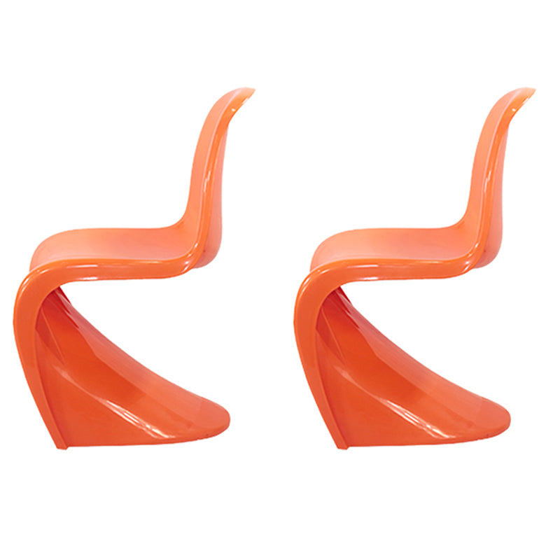 Glam Style Dining Side Chair Plastic Stackable Dining Chair for Indoor