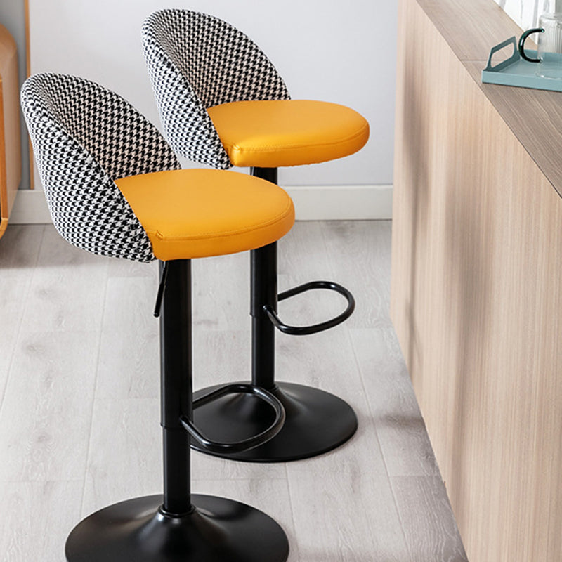 Modern Home Adjustable Height Stool Matte Finish Upholstered Bar Stools