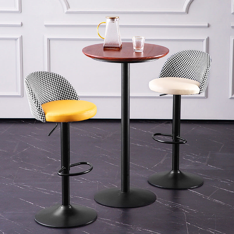 Modern Home Adjustable Height Stool Matte Finish Upholstered Bar Stools
