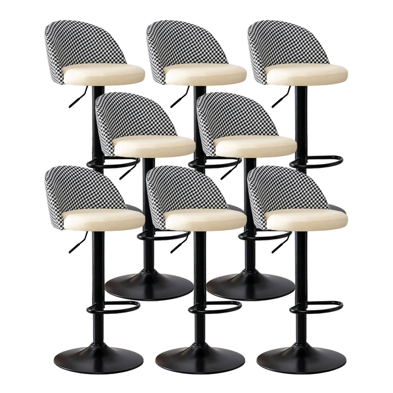 Modern Home Adjustable Height Stool Matte Finish Upholstered Bar Stools
