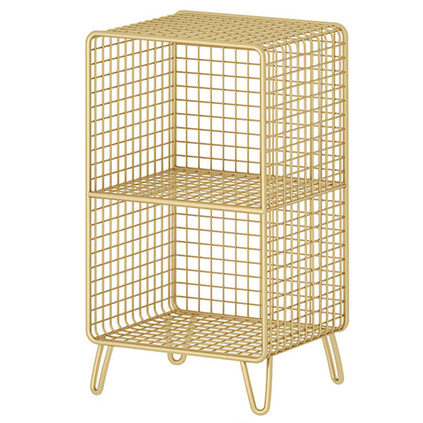 Modern Style Standard Bookcase Metal Closed Back Bookshelf for Home