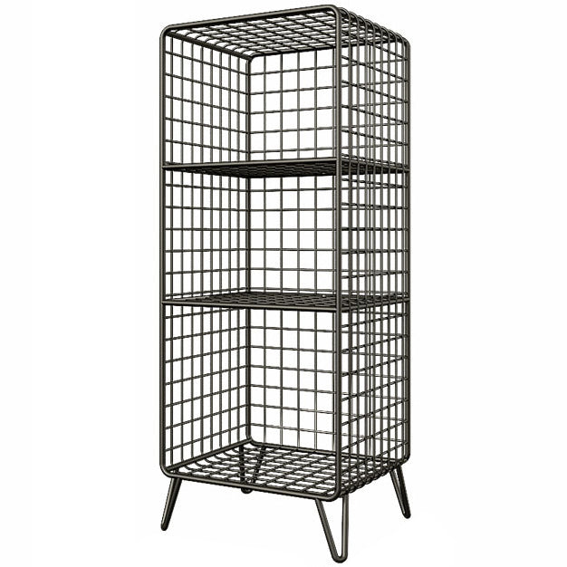 Modern Style Standard Bookcase Metal Closed Back Bookshelf for Home