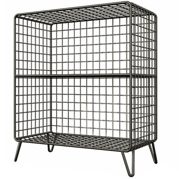 Modern Style Standard Bookcase Metal Closed Back Bookshelf for Home