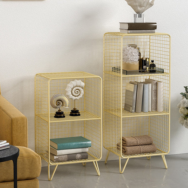 Modern Style Standard Bookcase Metal Closed Back Bookshelf for Home