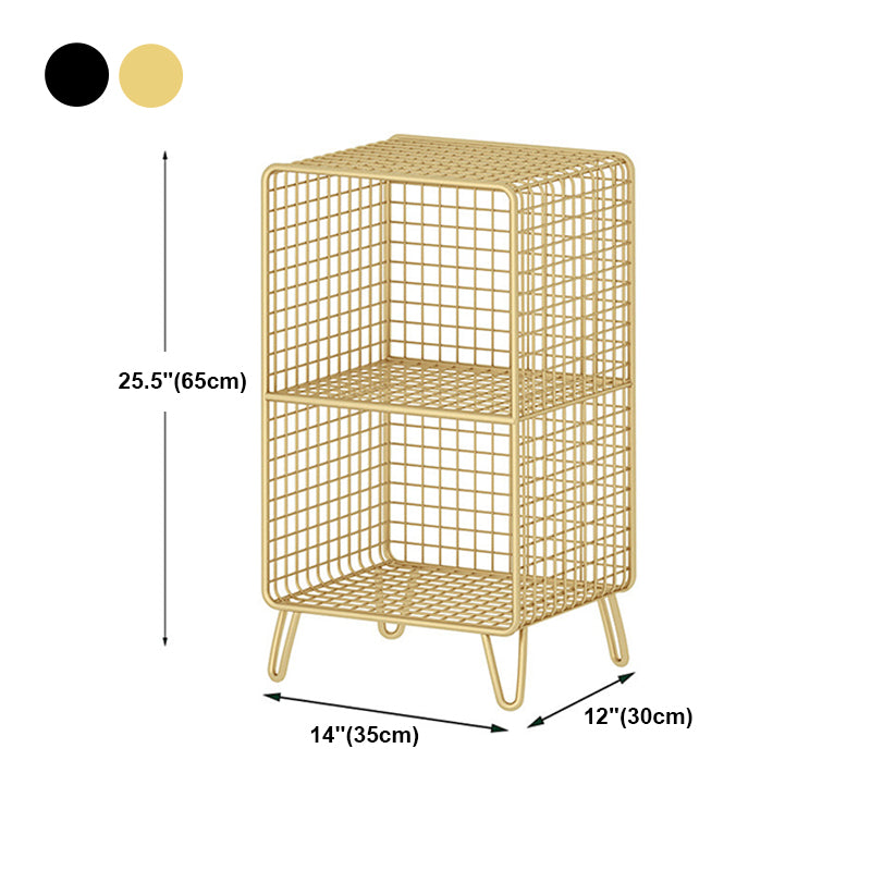 Modern Style Standard Bookcase Metal Closed Back Bookshelf for Home