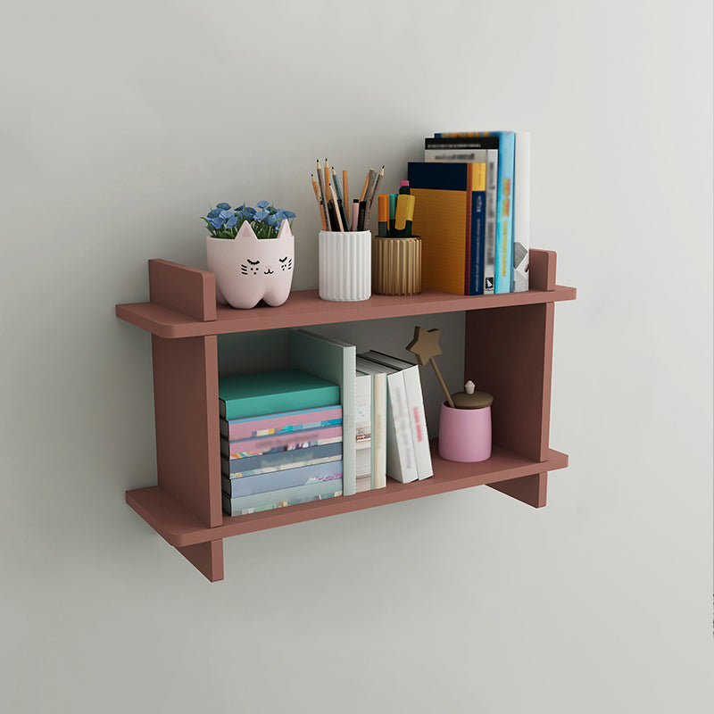 Closed Back Bookshelf Contemporary Style Wall Mounted Bookcase for Study Room and Office
