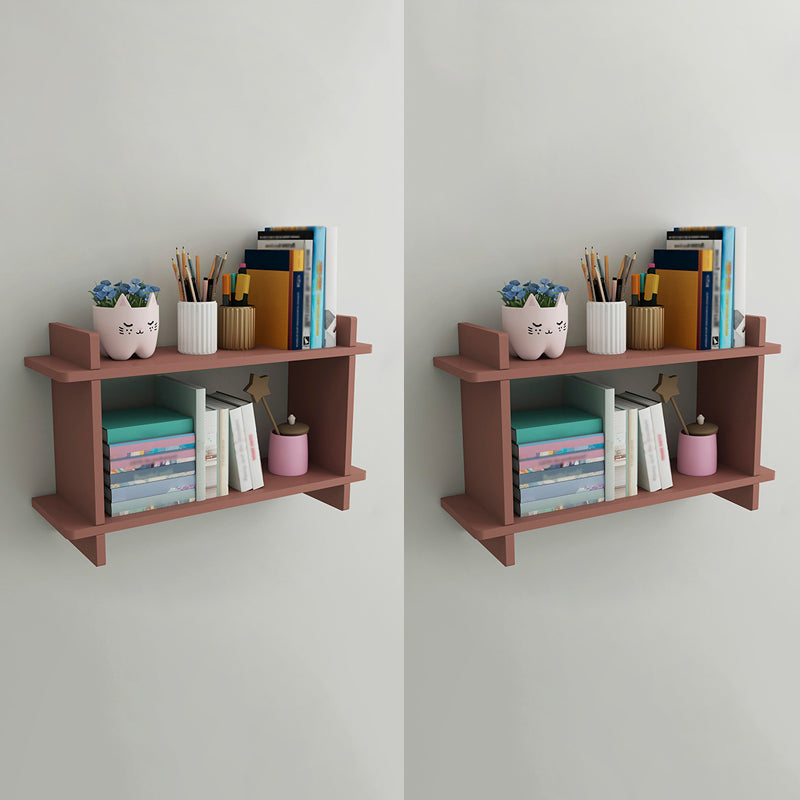 Closed Back Bookshelf Contemporary Style Wall Mounted Bookcase for Study Room and Office